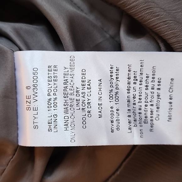 White by Vera Wang hammered satin bow dress 6 in smokey haze - Picture 8 of 16